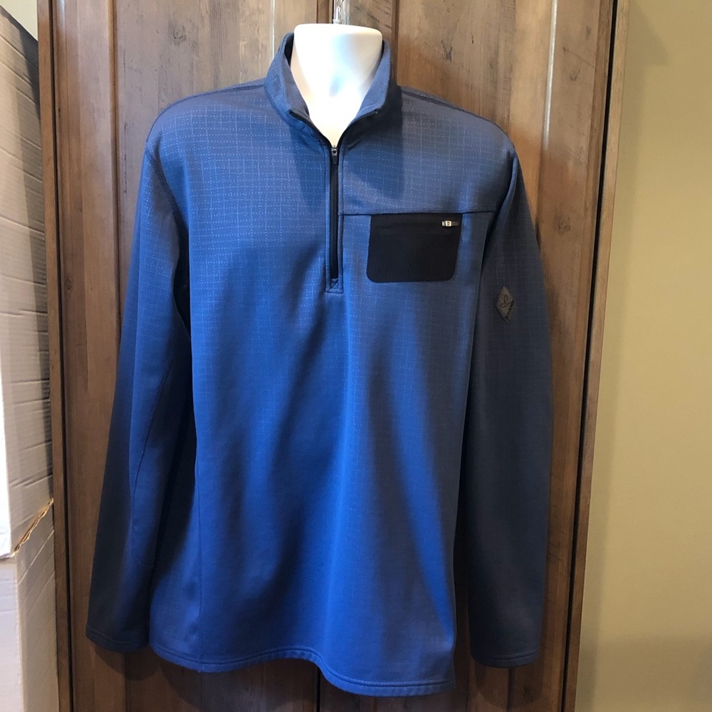 prAna Men’s 1/2 zip Pullover Sweater Blue Size XL